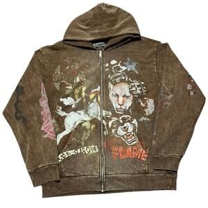 TRAVIS SCOTT Utopia Circus Maximus 2024 Tour Zip Up Hoodie Size 2XL New w/o Tag